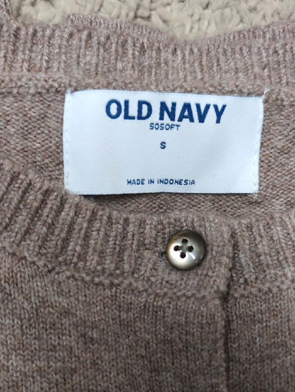 NWT Old Navy Button Down Soft Cardigan Tan/Brown Sz Small - Picture 4 of 8